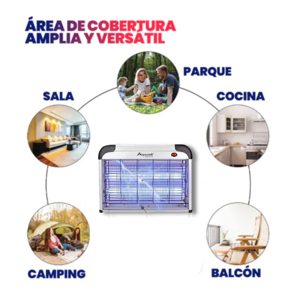 Lampara Matamosquitos con Tecnología Biónica y Luz Violeta