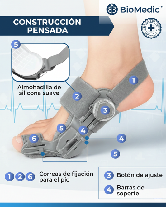 BioMedic - Corrector de Juanete con Perilla gradual ajustable